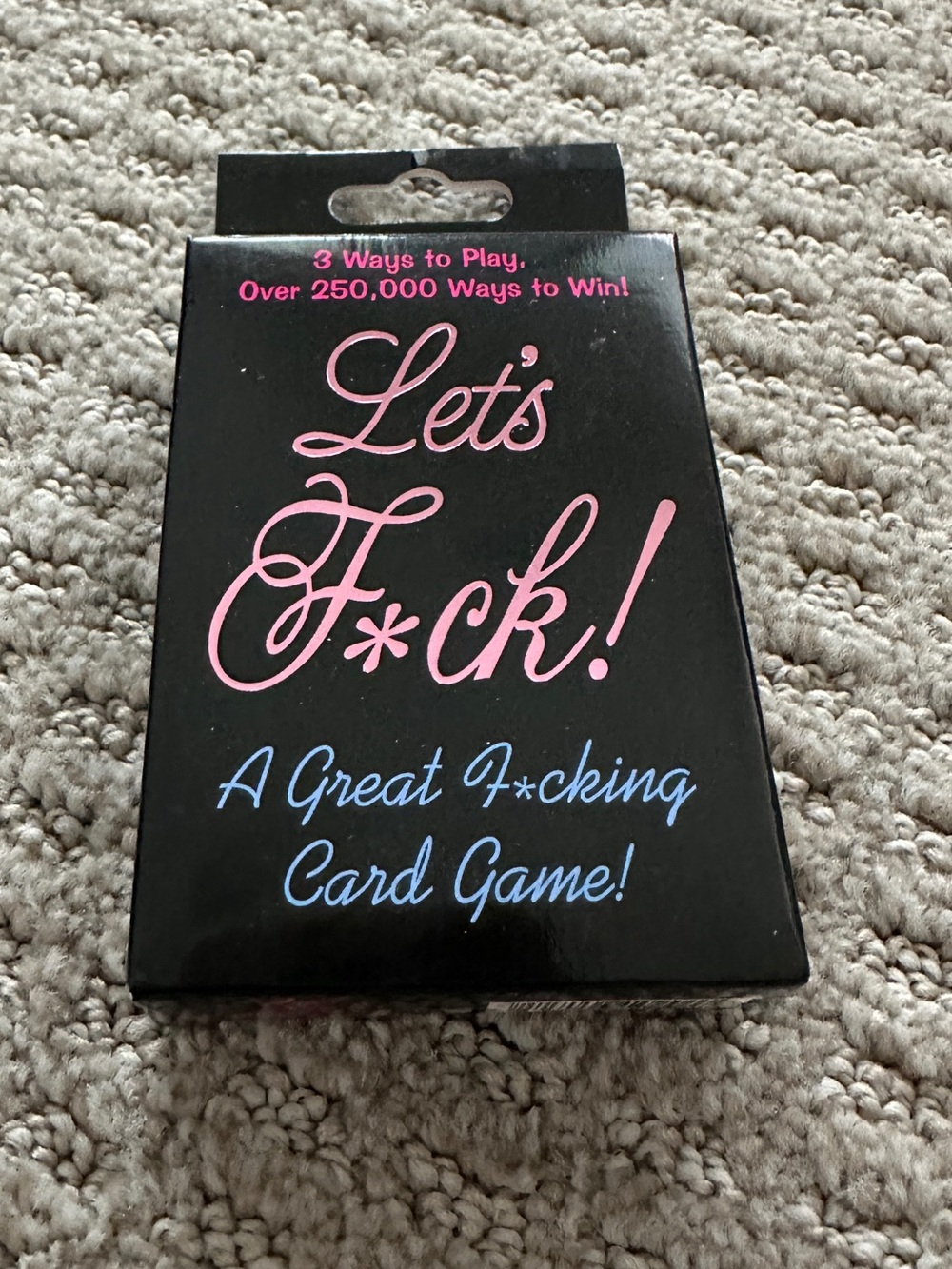 Let's F*ck! Card Game - Black with Pink & Blue Accents